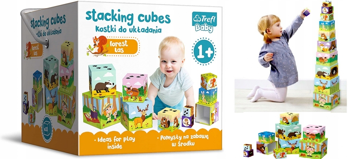 

Piramida Wieża Edukacyjna Las Zwierzątka Kostka