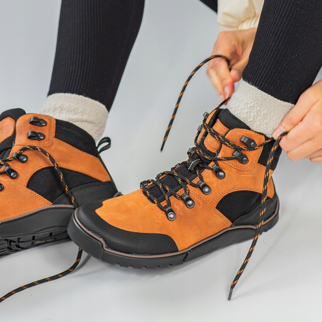 Damskie wysokie buty trekkingowe barefoot Logan Orange 38 Eu Magical Shoes