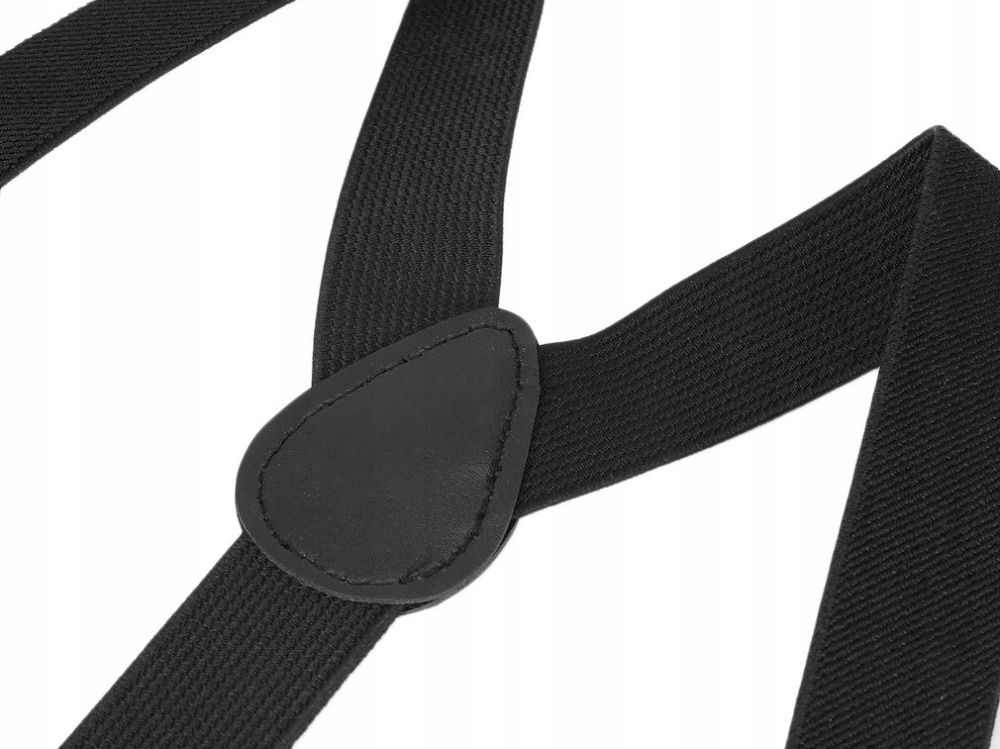 L69 Czarne SZELKI CHŁOPIĘCE DZIECIĘCE REGULOWANE Materiał dominujący syntetyk