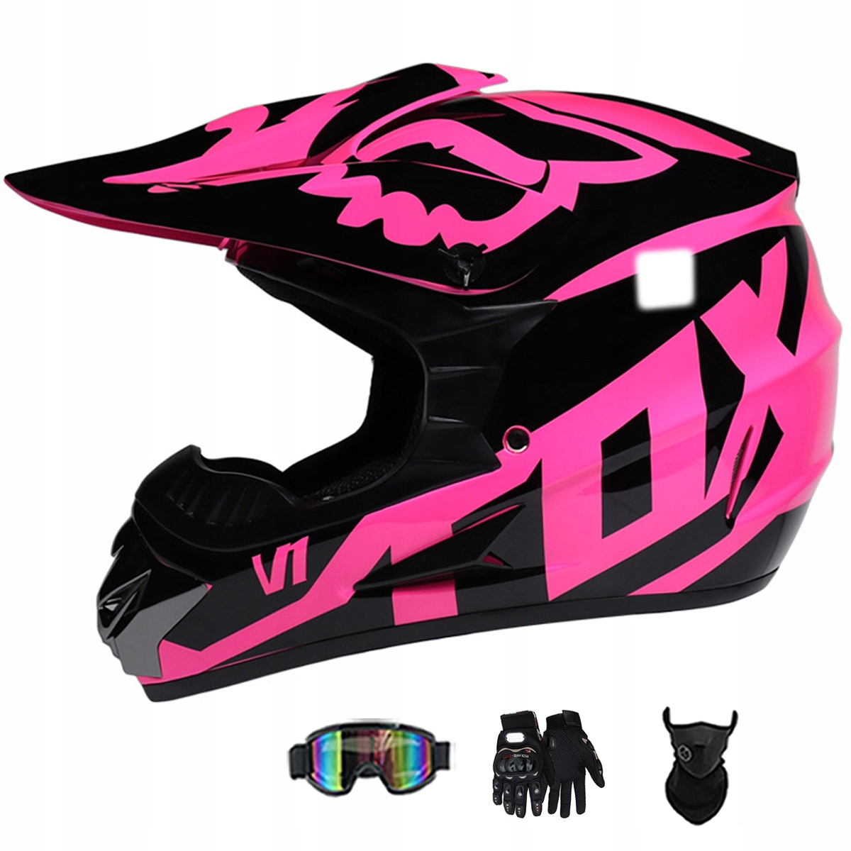 Motocyklová Přilba Lehká Enduro Quada Brýle Rukavice Maska XL