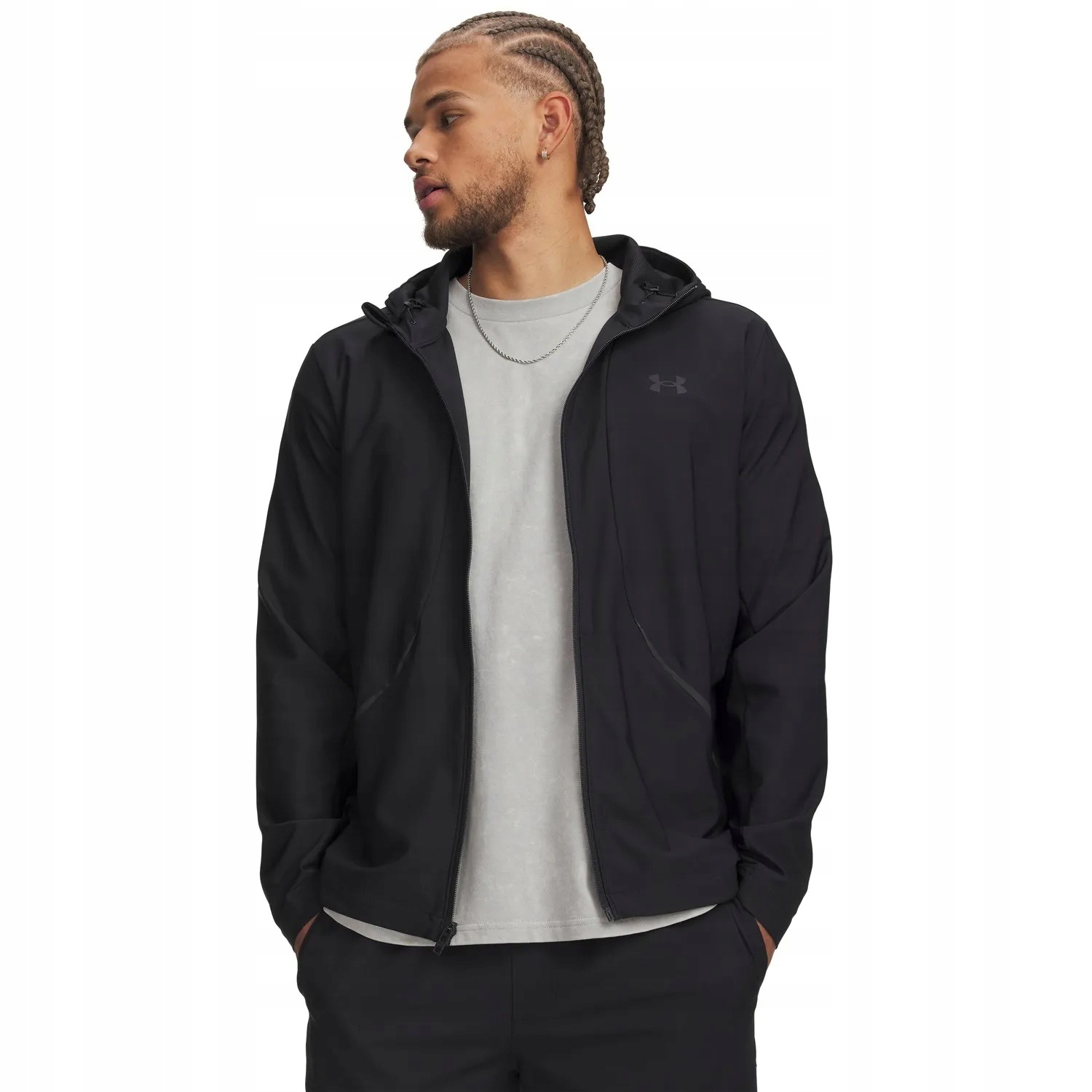 Under Armour Ua Unstoppable Woven Jacket męska kurtka z kapturem czarna