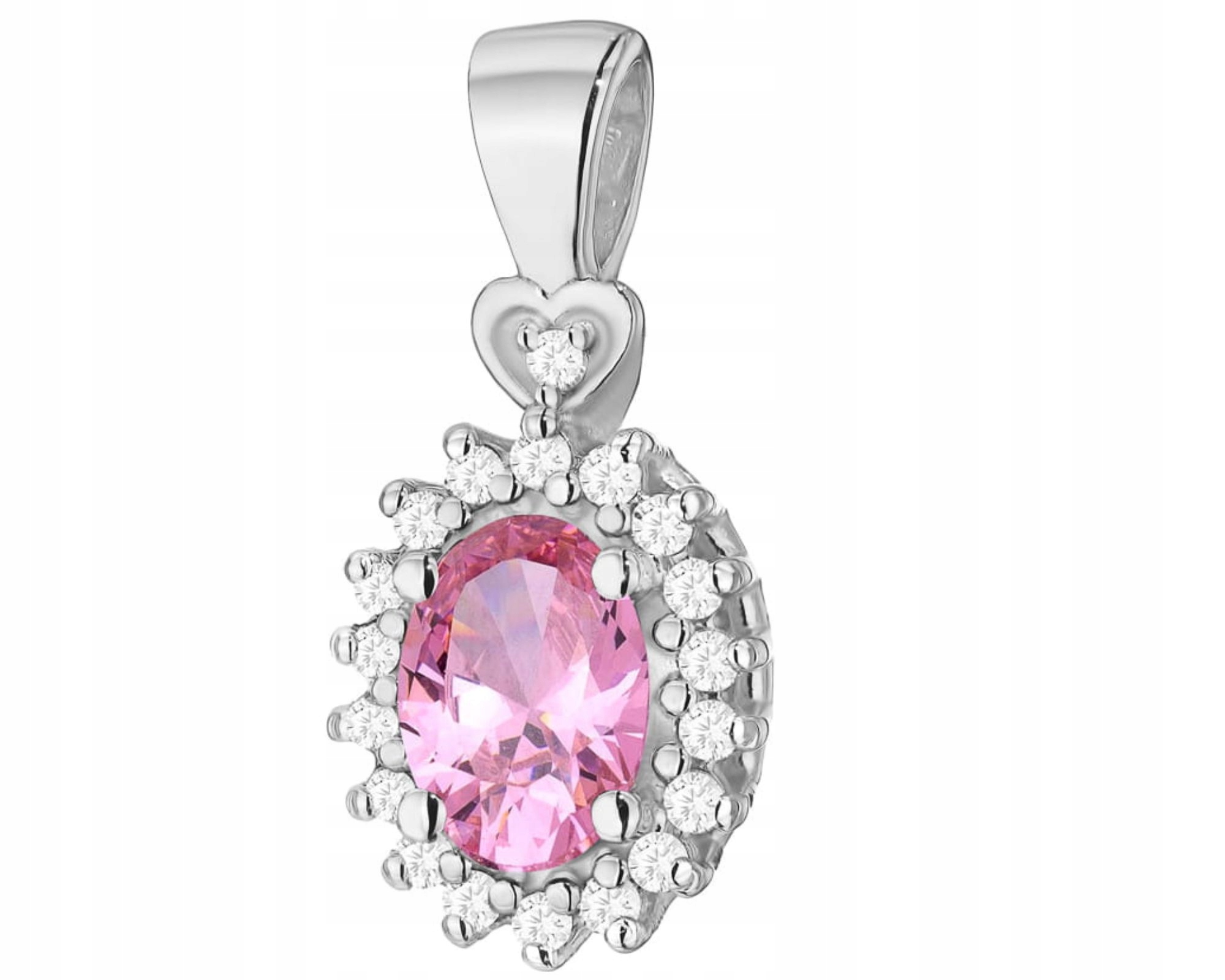 Přívěsek S Přírodním Kamenem Růžový Topaz Bílé Zlato 585 Dárek