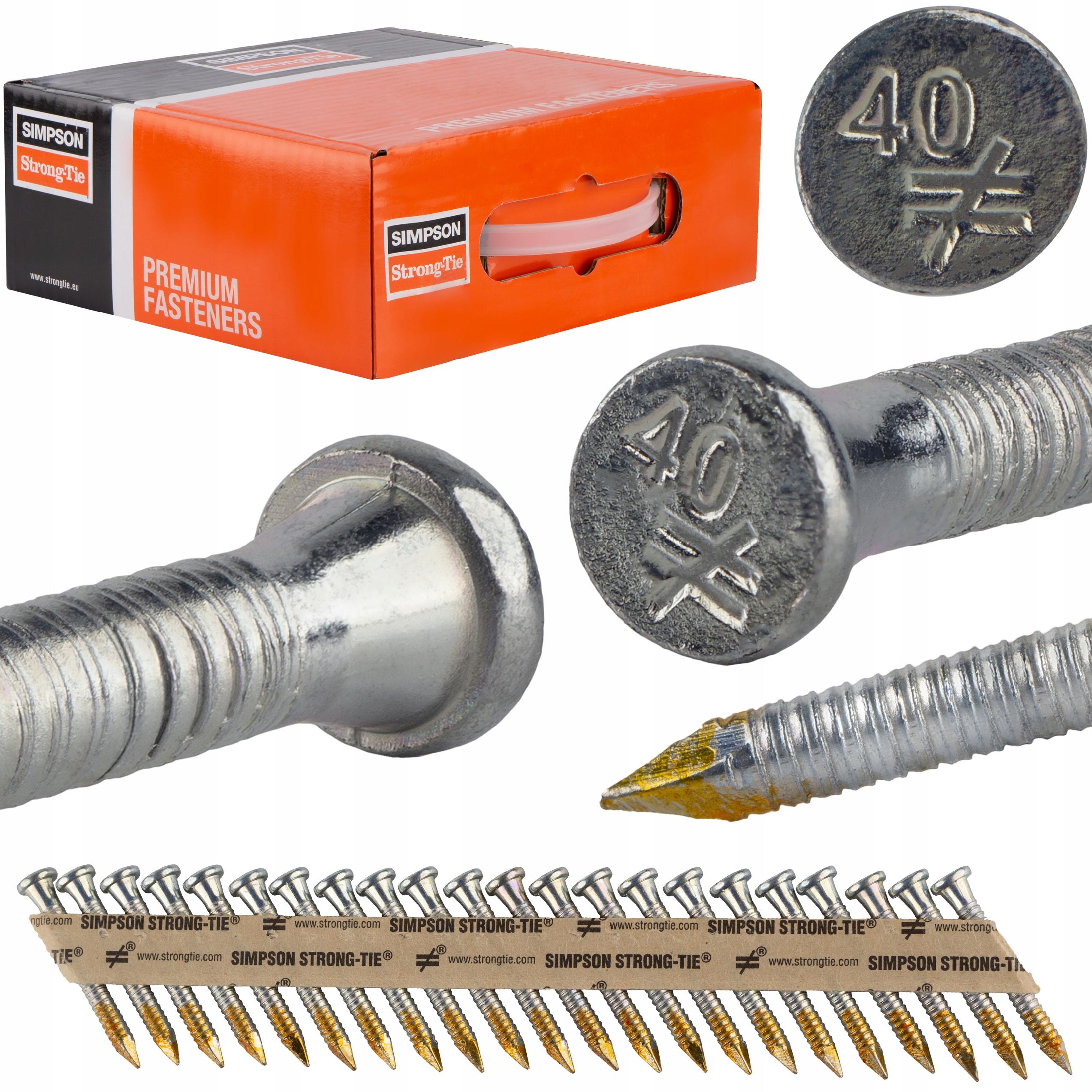 Klince do klincovačky 4x40 mm 1500 ks pre spojovacie prvky Simpson CNAPC34