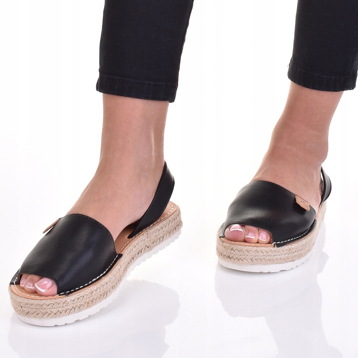 ESPARDYLE DAMSKIE SKÓRZANE NA PLATFORMIE BUTY NA LATO Rozmiar 38