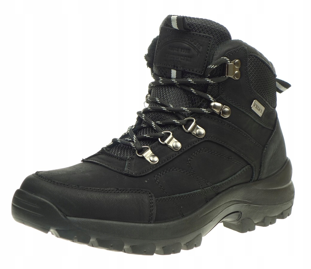 Pánské zimní boty American Club Kožené trekové černé 44