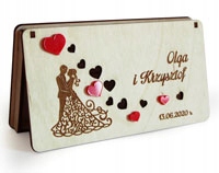 

Pudełko Na Pieniądze Ażurowe Ślub Urodziny 18 Graw