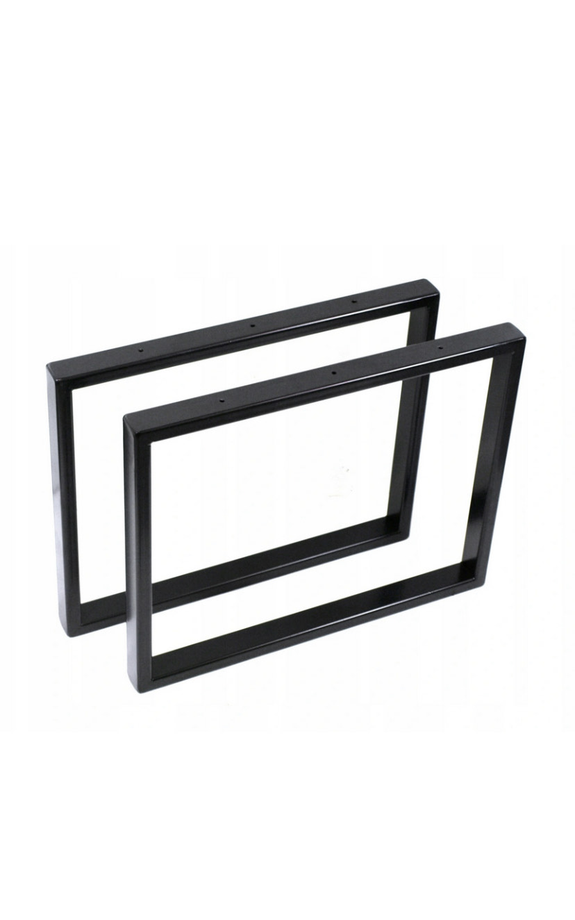 Čierne kovové loft nohy k stolu na lavici Model 1 n