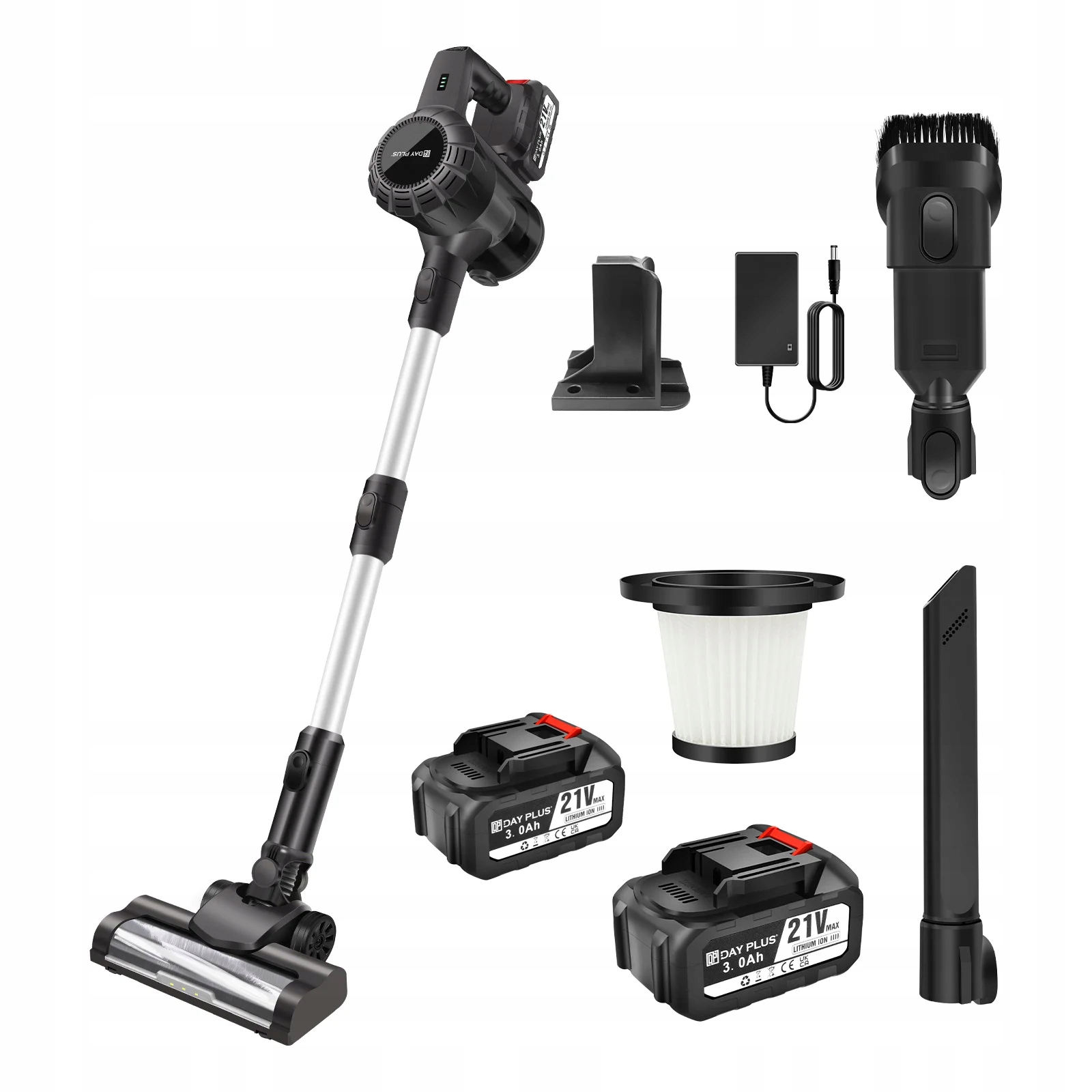 Dayplus Odkurzacz 3W1 3800W Bezworkowy 30KPA Lekki Pionowy Bezszczotkowy