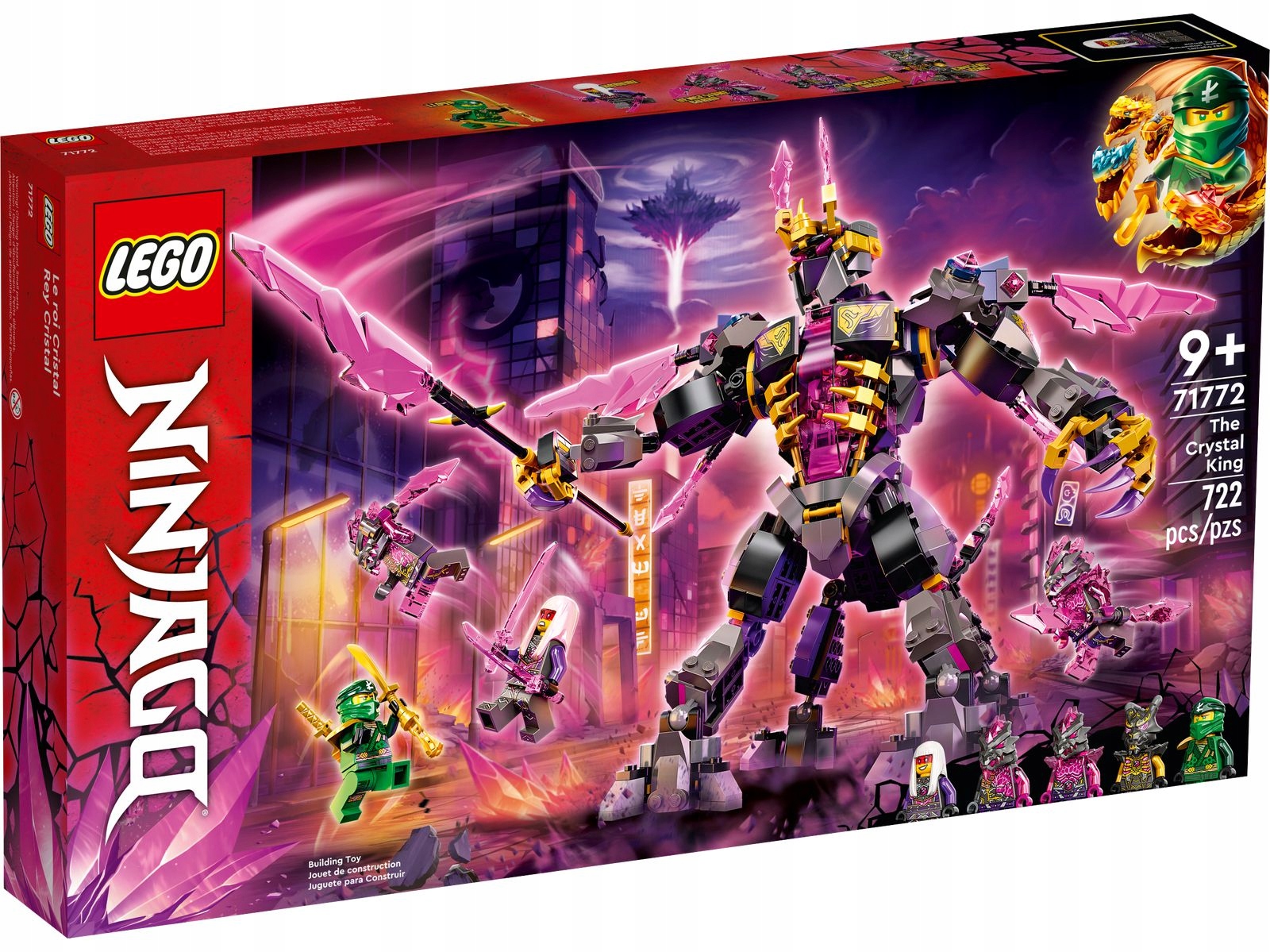 Lego Ninjago 71772 Kryształowy król Ninjago Lloyd Król Mech Nowe