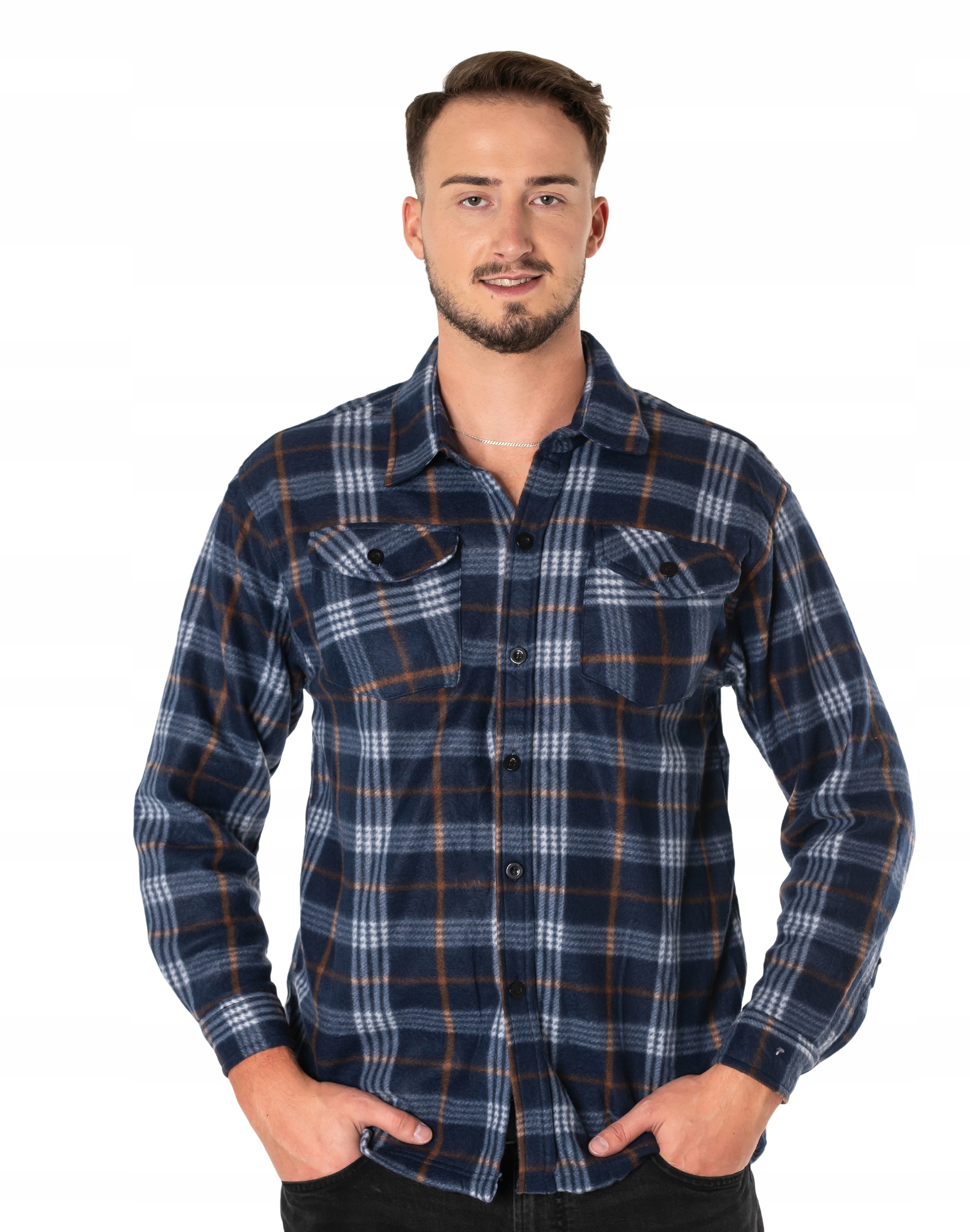 

Ciepła Koszula Męska Ocieplana z Polaru 222-05 XXL