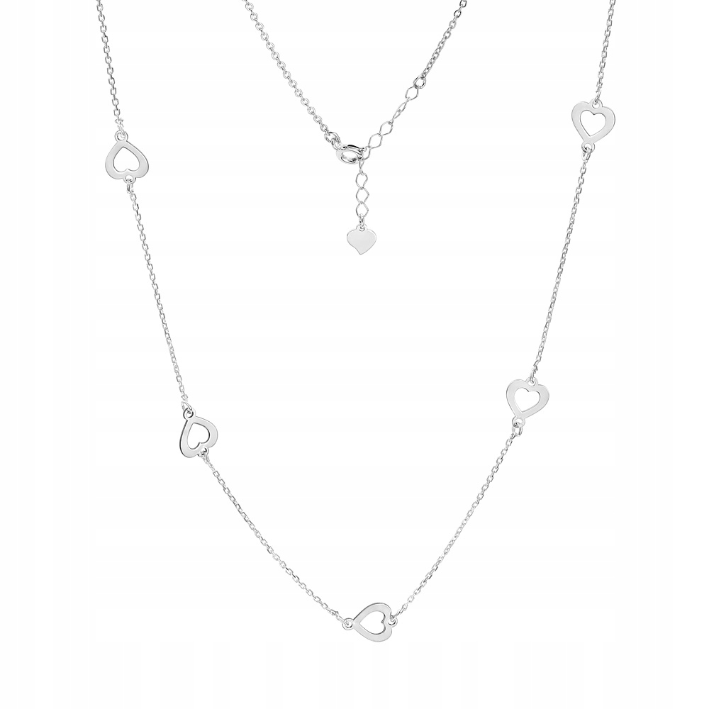 Stříbrný náhrdelník Ag 925 rhodiované srdce PW0100923Č.