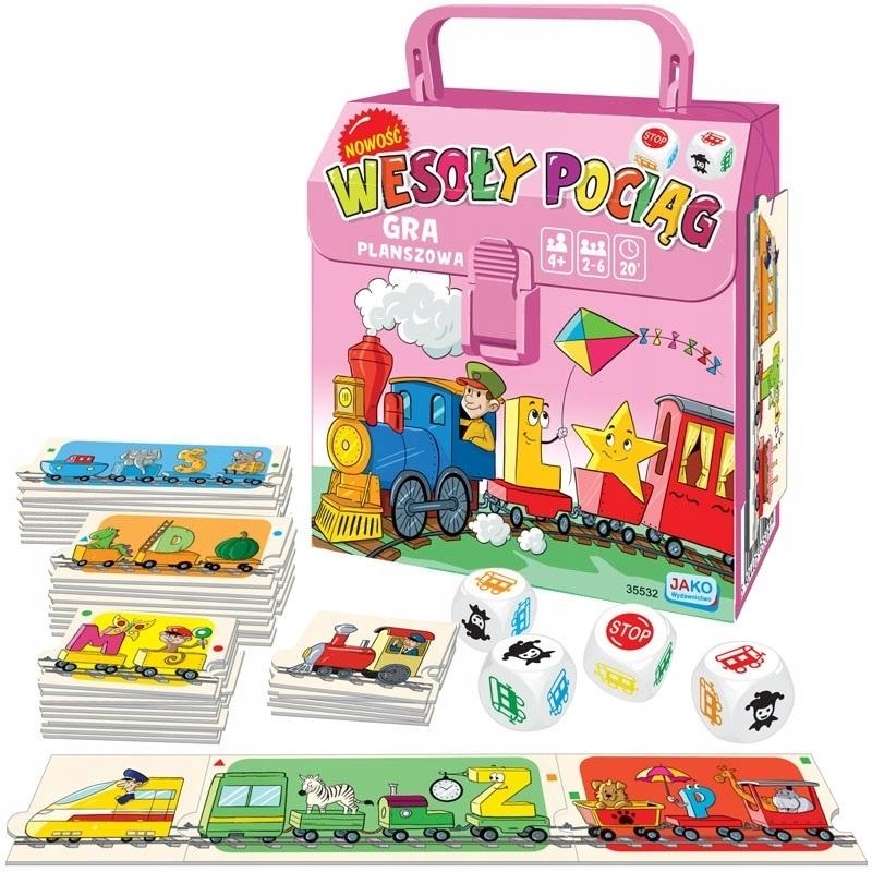 Dla Dziecka Gra Planszowa Planszówka Rodzinna Wesoły pociąg