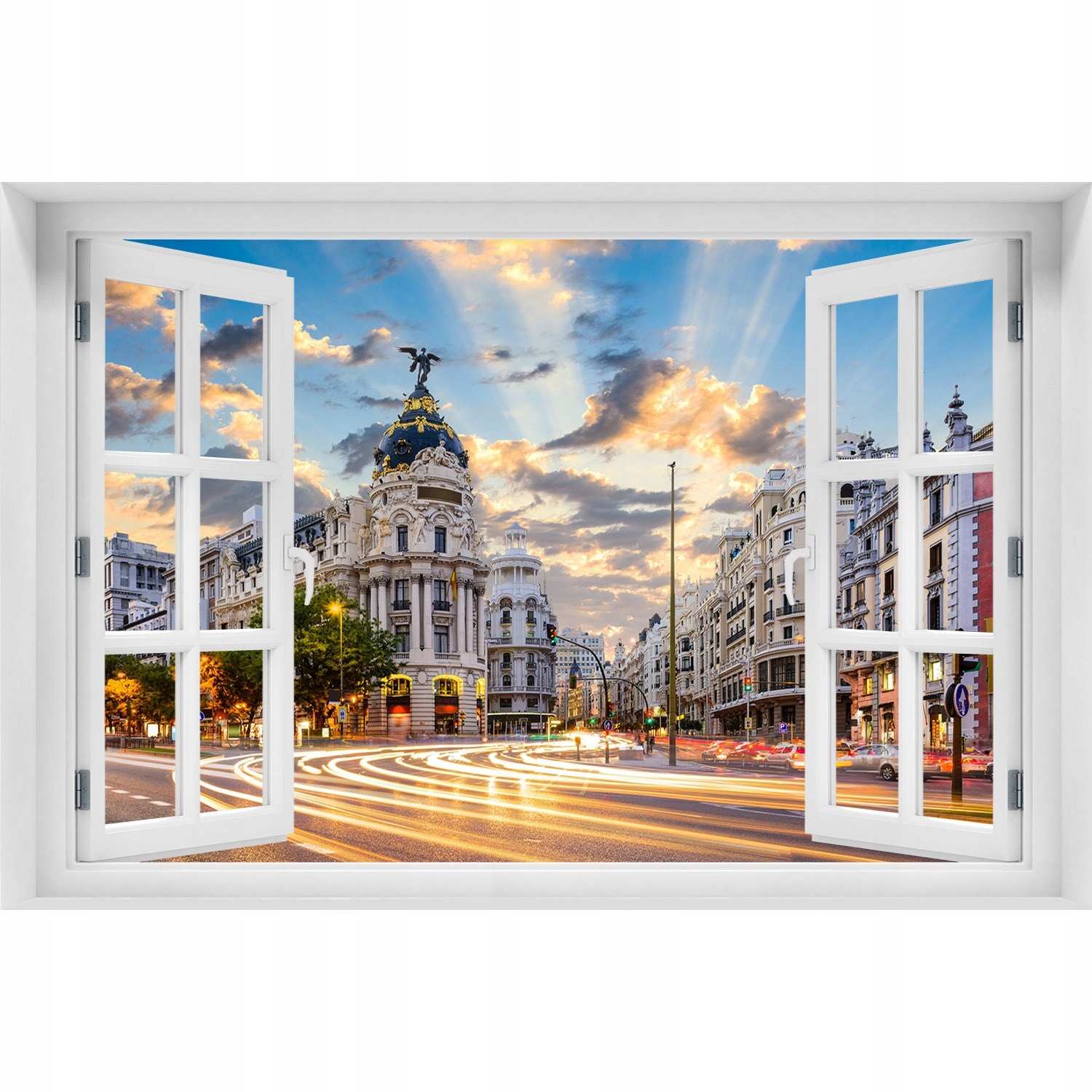 

3D Okno Naklejka ścienna Madryt Hiszpania 150x100