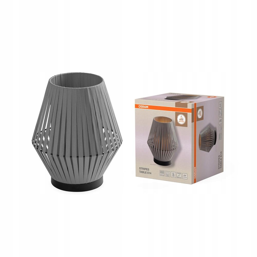 Stolní lampa E14 Dekorativní šedá Decor Osram