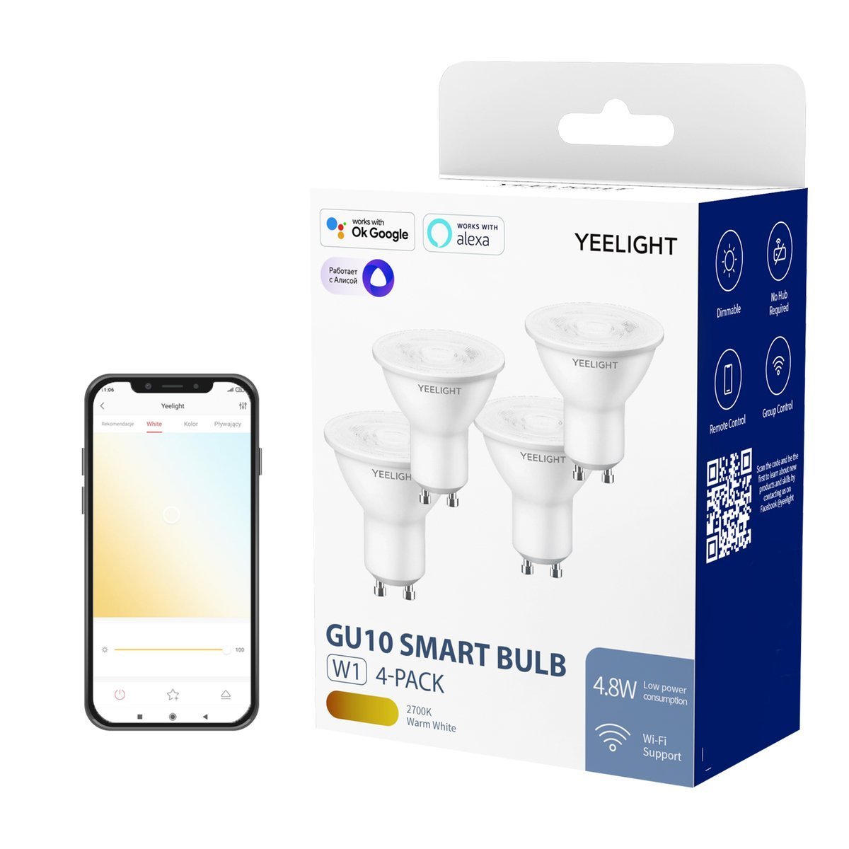 

Inteligentna Żarówka Yeelight W1 GU10 Led 4SZT