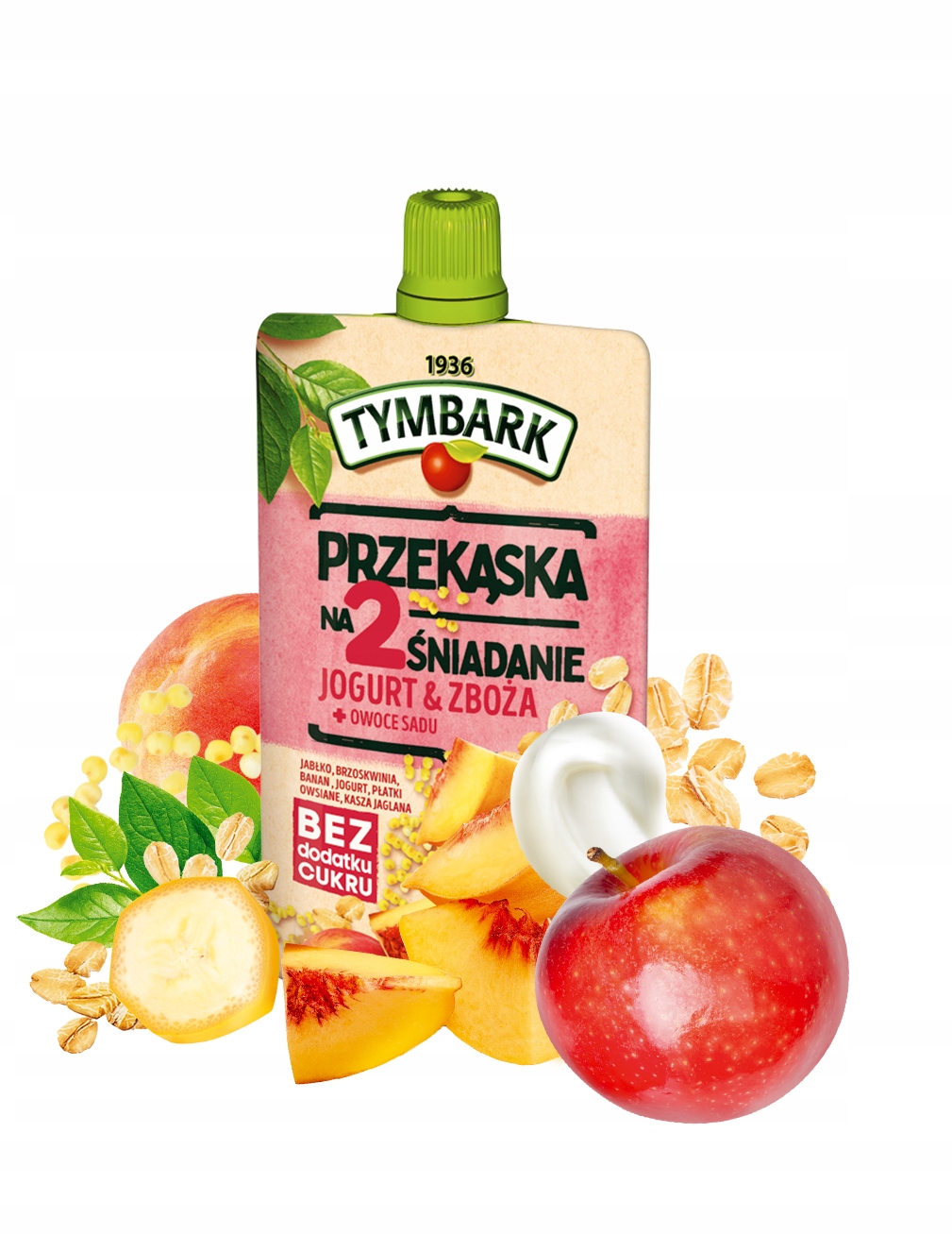Mus Tymbark przekąska Jogurt Zboża Owoce Sadu 12 x 100g Gramatura 100 g