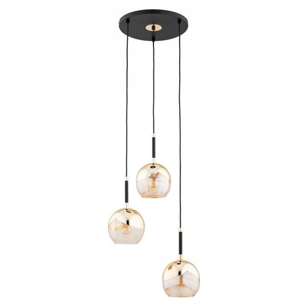 Kolotočová lampa na kulatém stropě Prada Zlatá & Černá, do jídelny