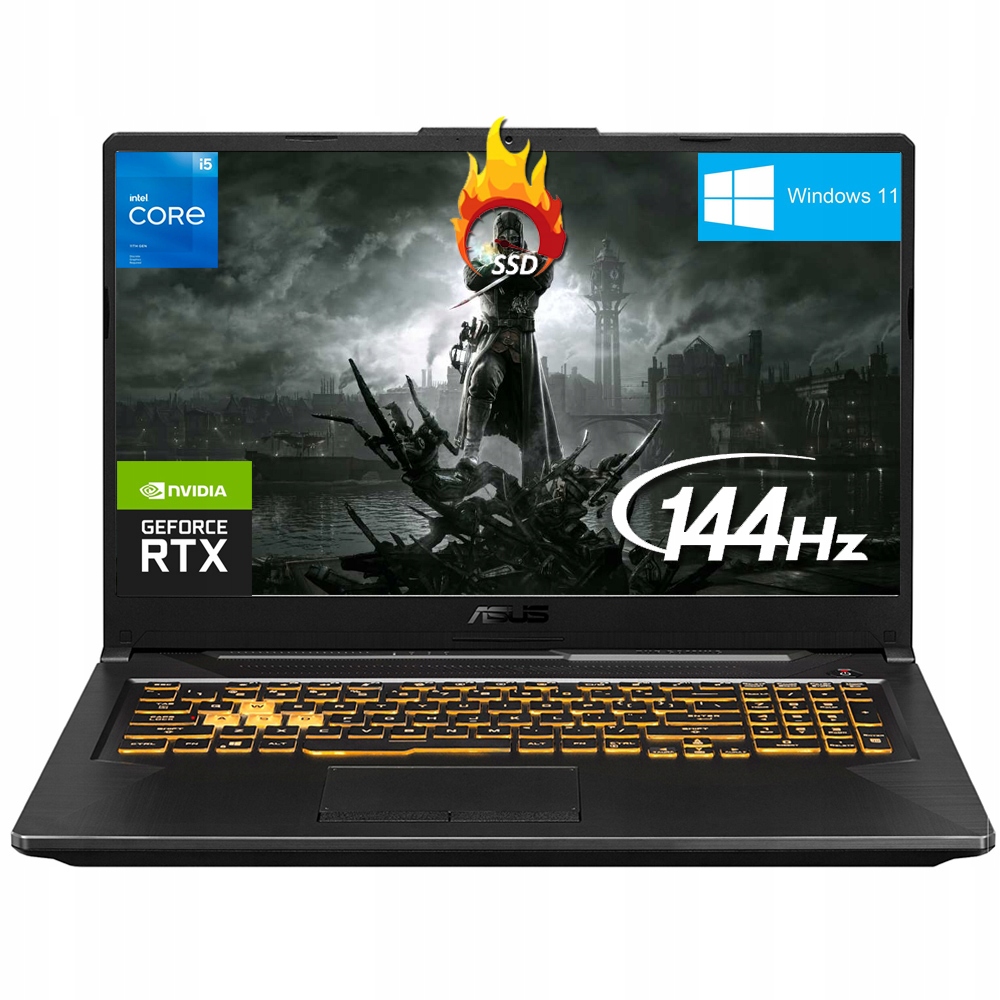 

Asus F17 FX706 17' 144H i5 32G SSD1000 RTX3050 W11