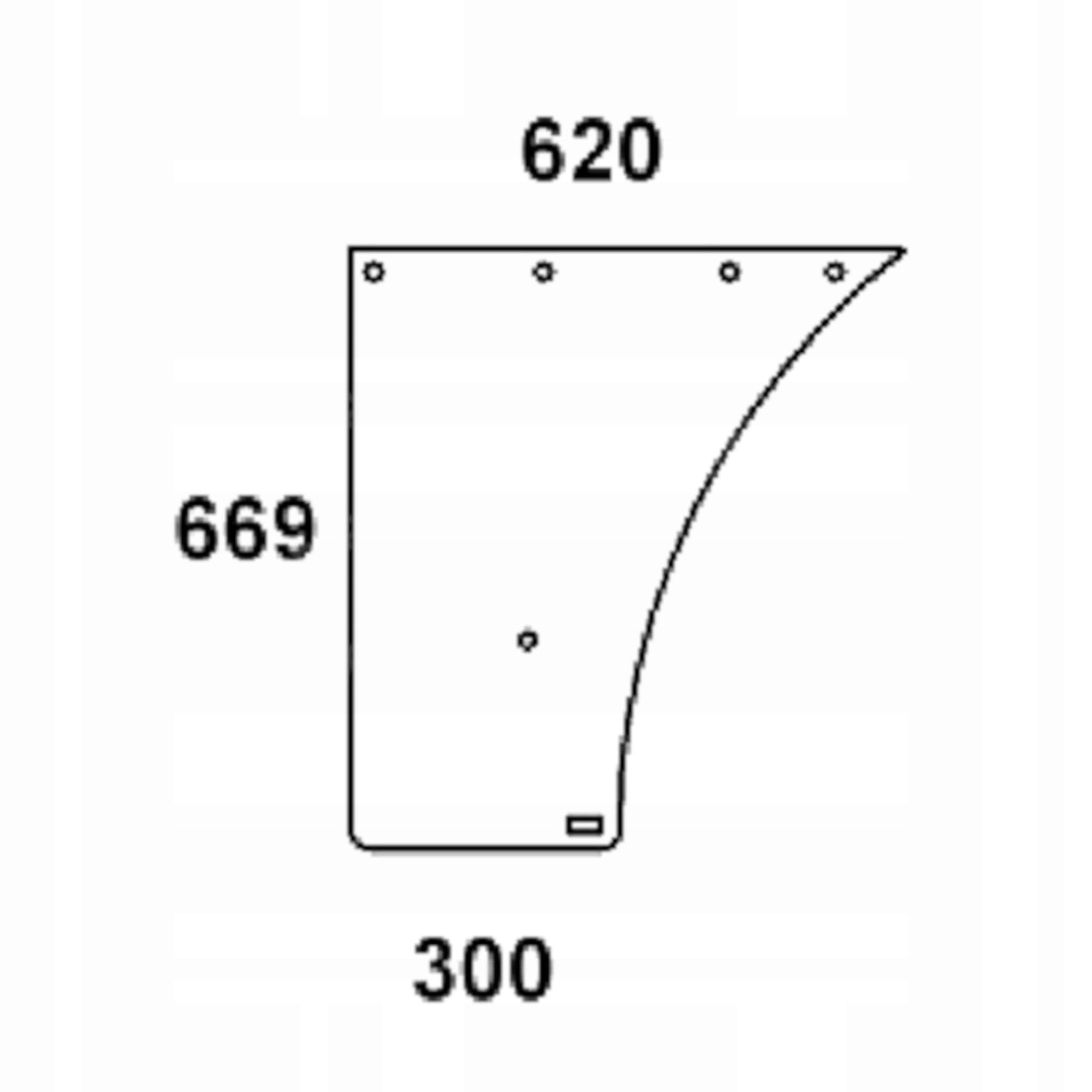 čelní sklo pro traktor Fendt spodní dveře 297810030041