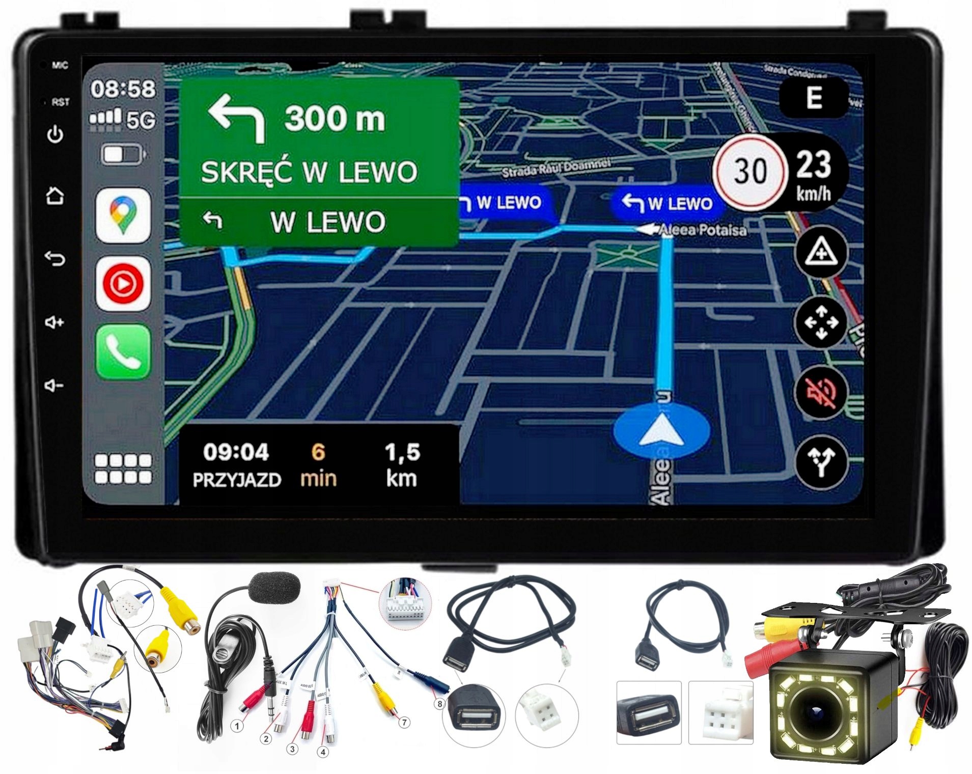 Radio Samochodowe Toyota Auris Corolla 2013- 2018 Carplay Android -auto Usb