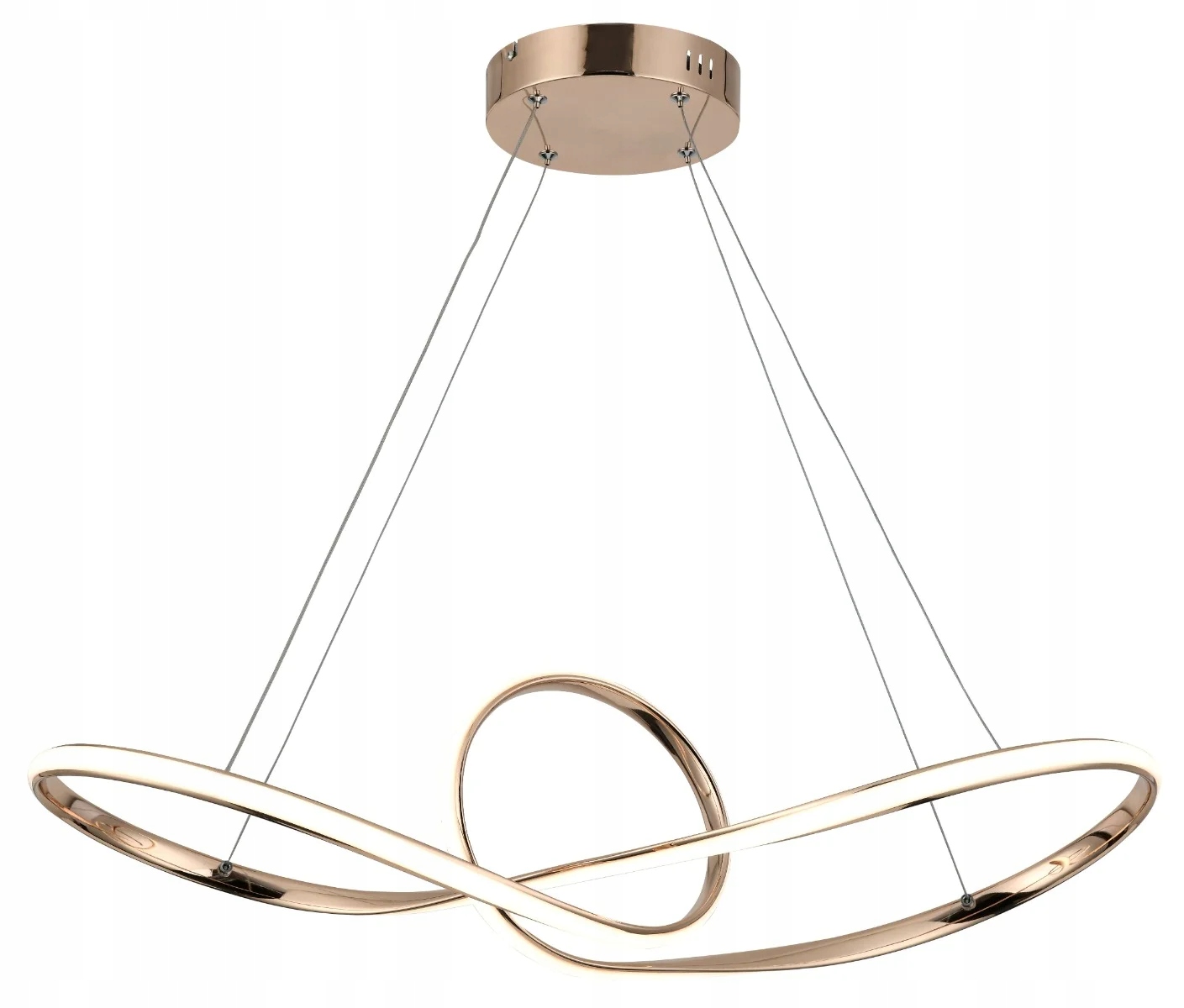 Moderná závesná Led lampa ružového zlata do obývacej izby a jedálne 76 cm Reality