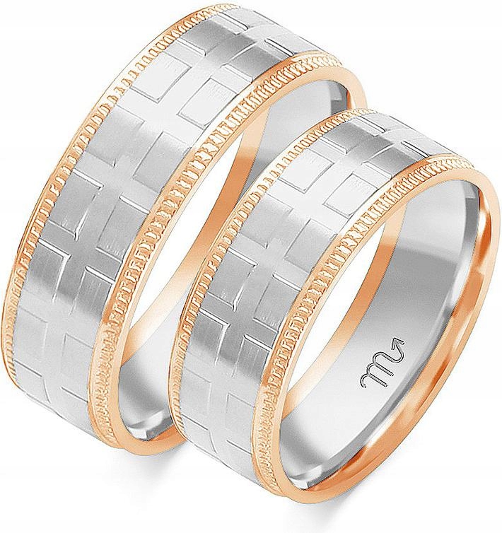 Zlatý růžový snubní prsten svatba 585 r17 18 19 prstýnek unisex