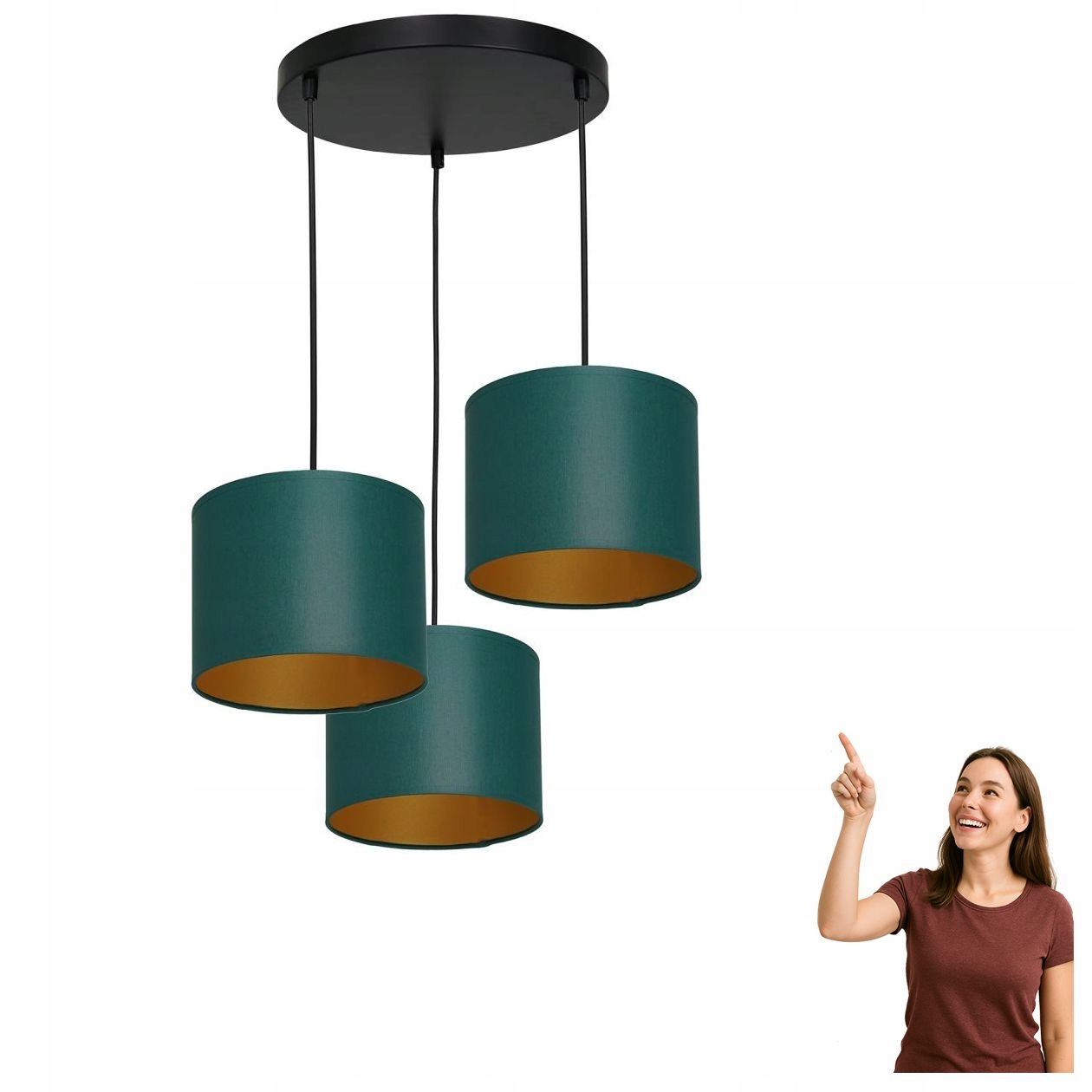 Trojitá závěsná lampa na kruhu Arden 3551 Luminex