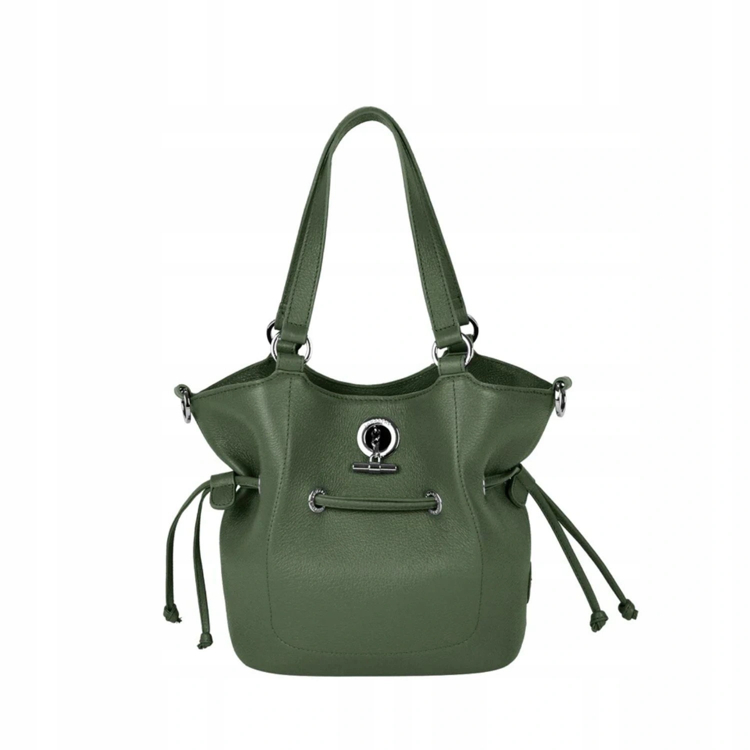 Dámská kabelka Lamarthe Paris kožená zelená taška přes rameno kůže