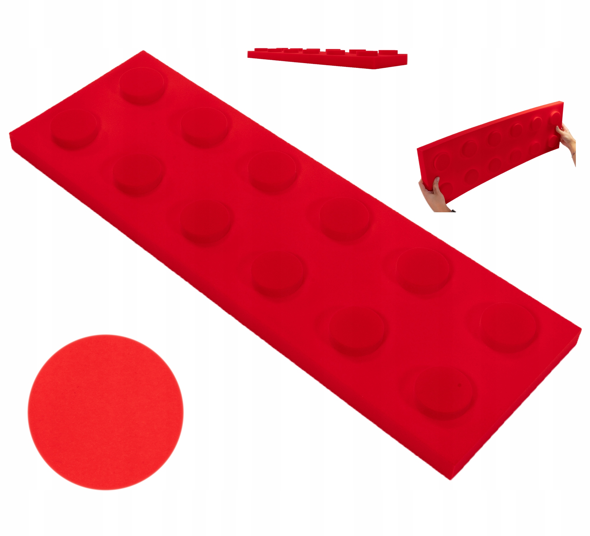 Klocek akustický panel Decor měkká houbička na zeď 25x75 cm, šířka 4 cm, atesty