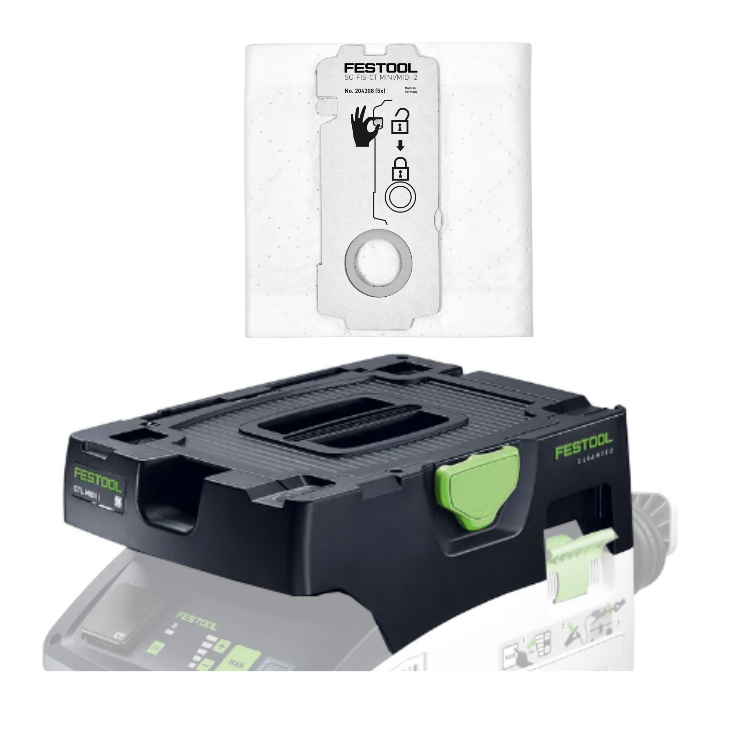 Festool Obudowa Odkurzacza Ctl Mini MIDI 11014391+ Worek do odkurzacza