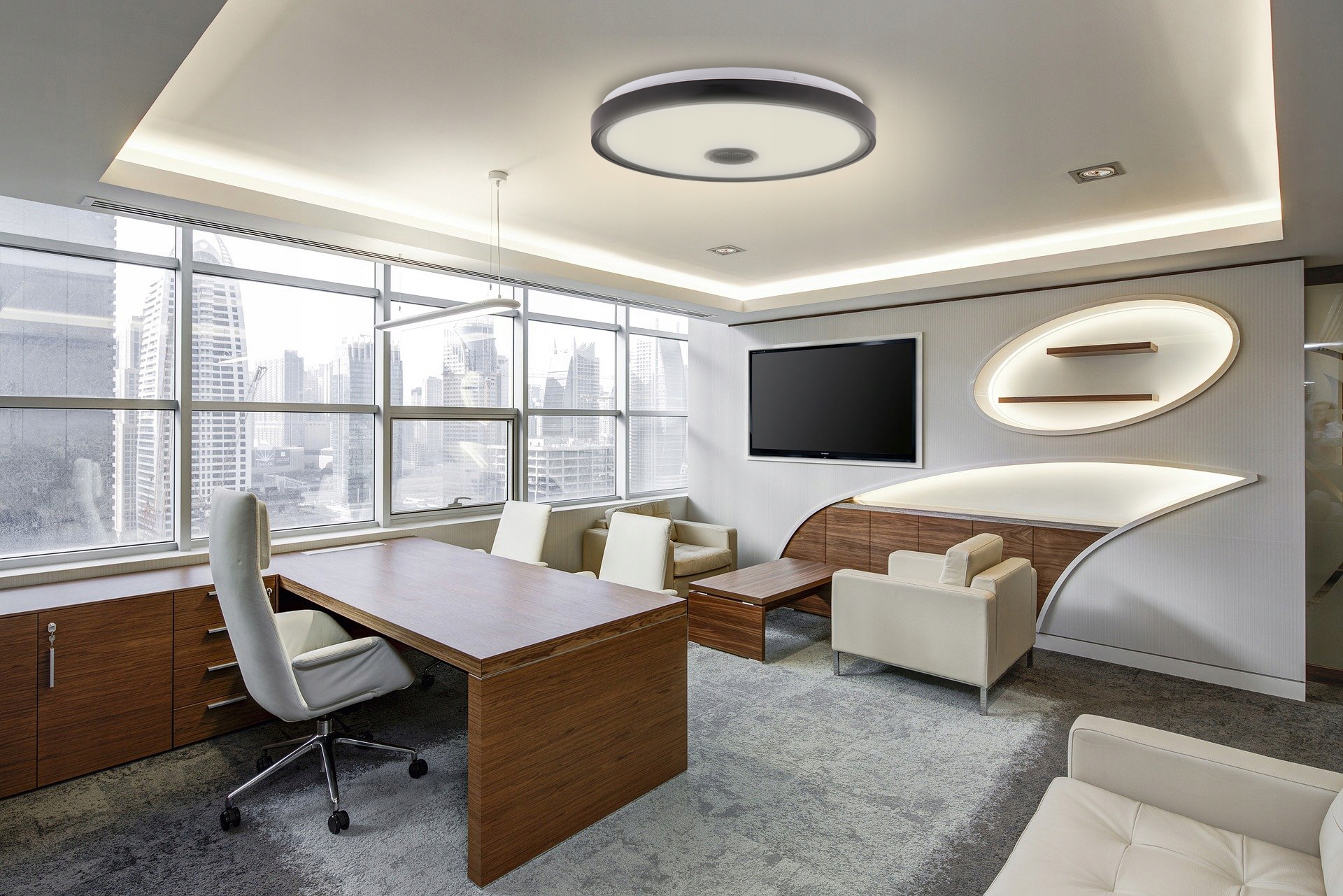 Plafon LED lampa GŁOŚNIK BLUETOOTH RGB 48W 40cm Rodzaj gwintu zintegrowane źródło LED