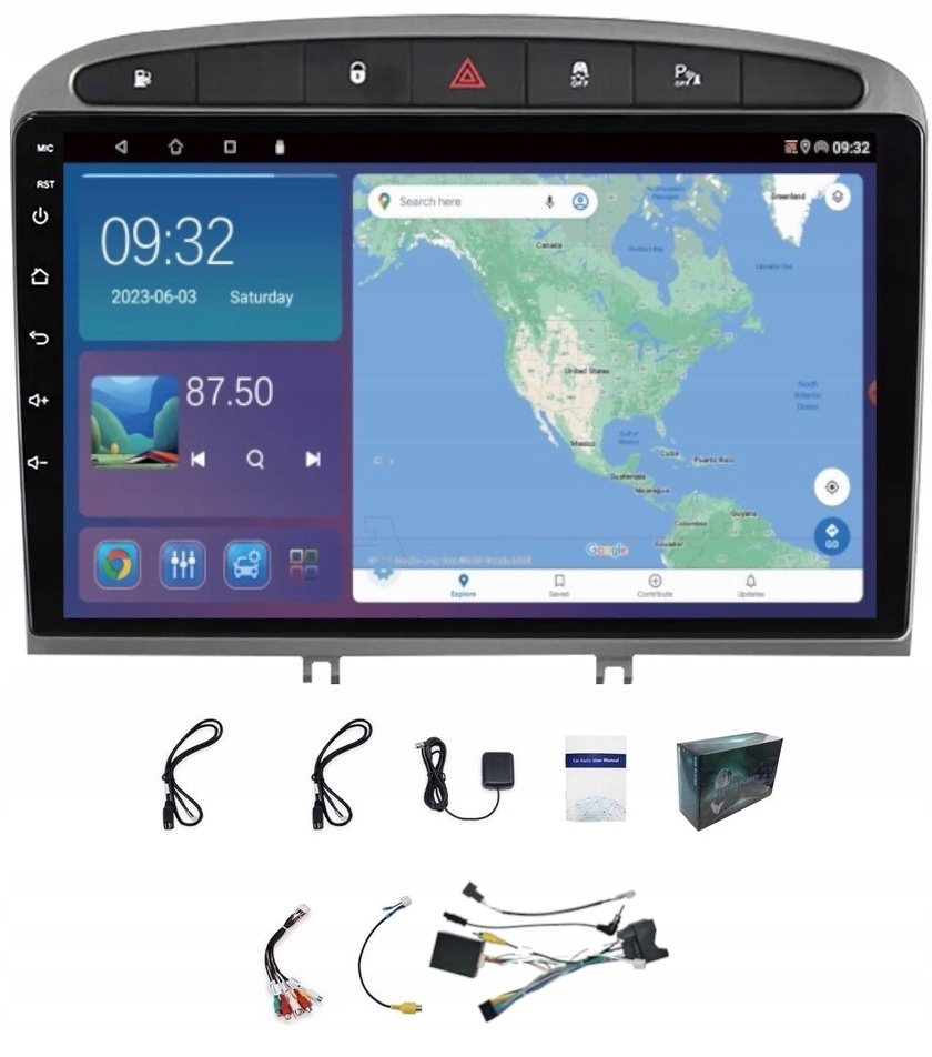 Gps Navigace Peugeot 308 408 Wifi Bluetooth Usb 4GB 64GB