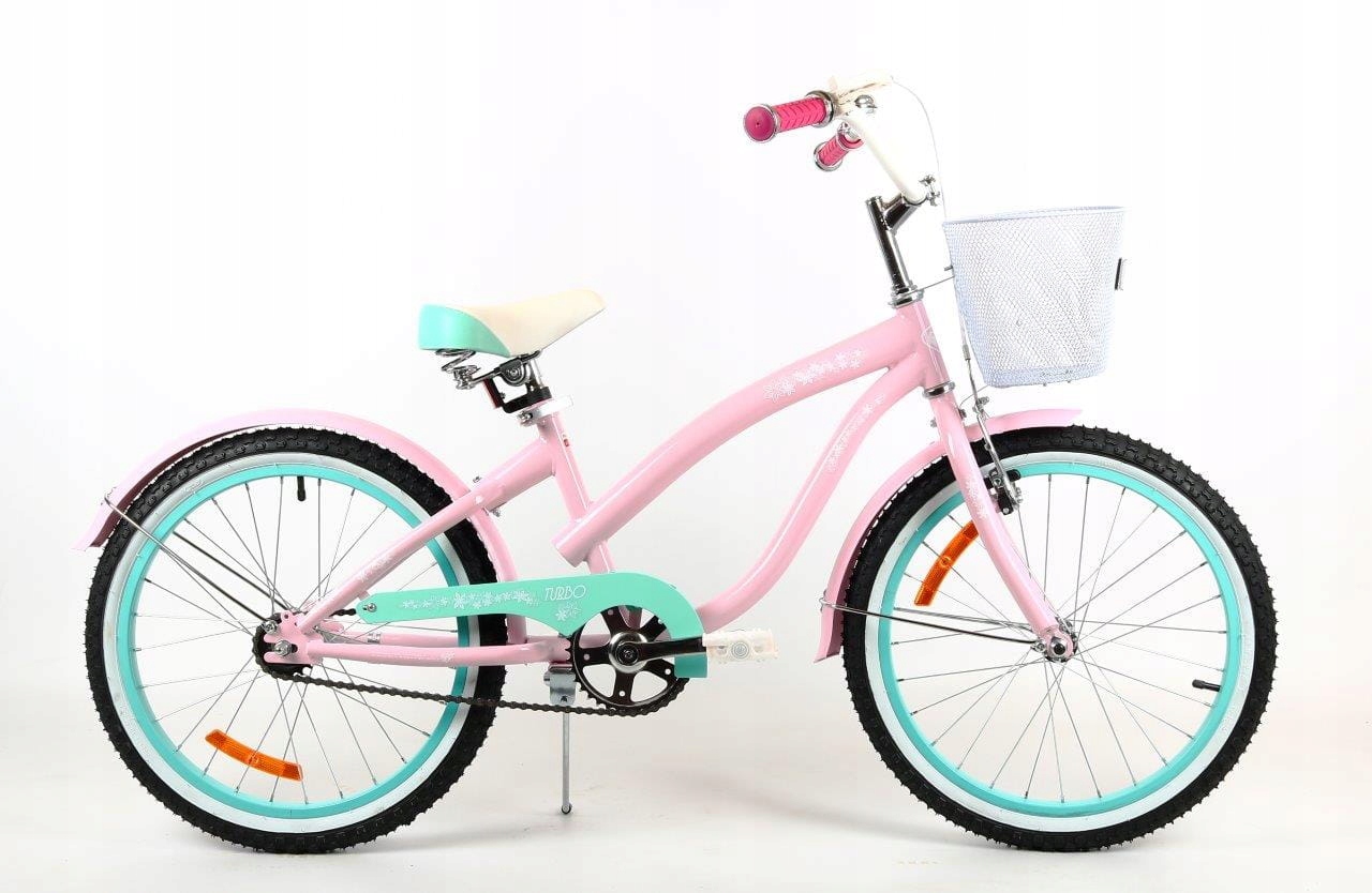 Rower dla Dziewczynki z Koszykiem 5 Lat Różowy 20" Cali BMX CRUISER Różowy Rozmiar koła (