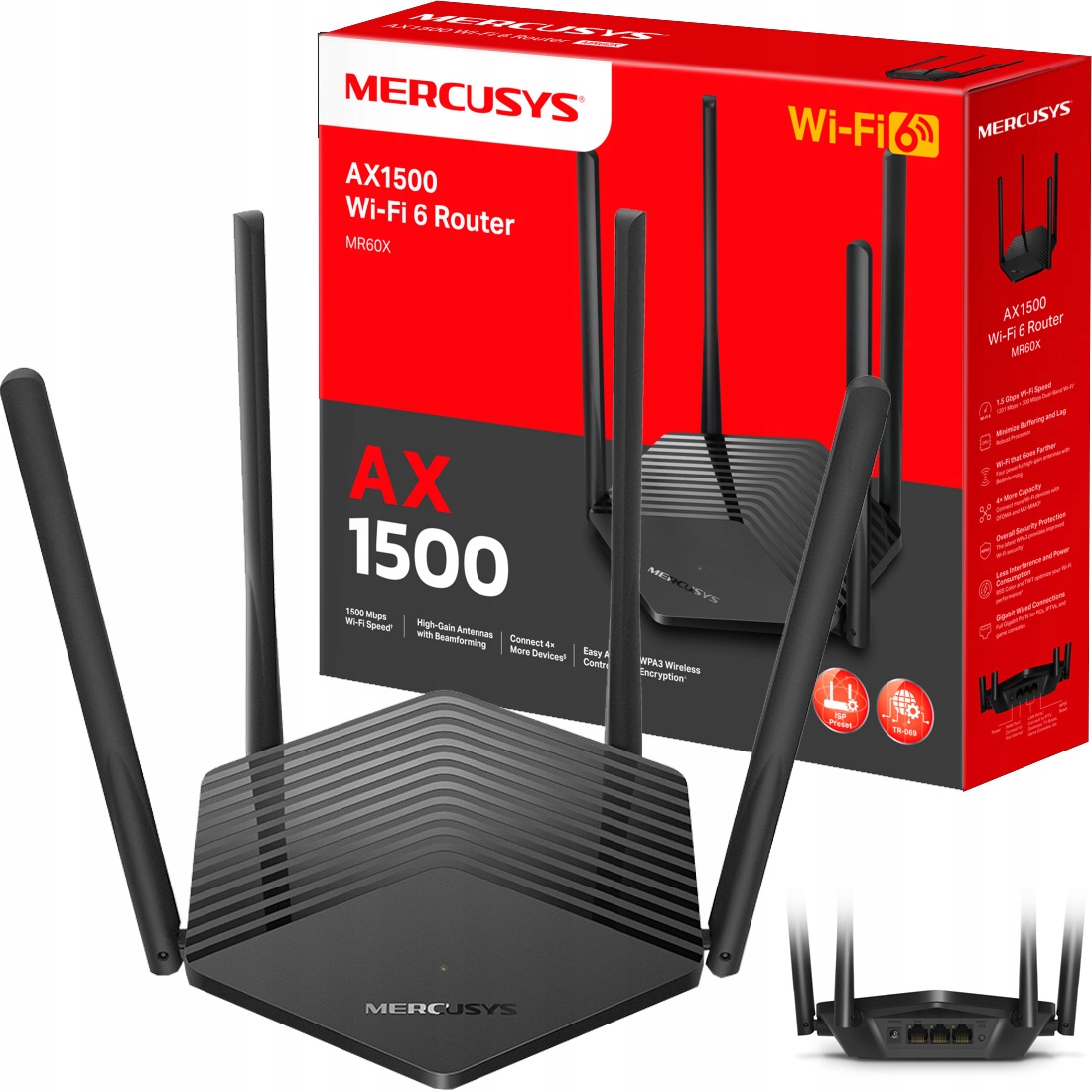 Router WiFi Mercusys MR60X 802.11ax (Wi-Fi 6)