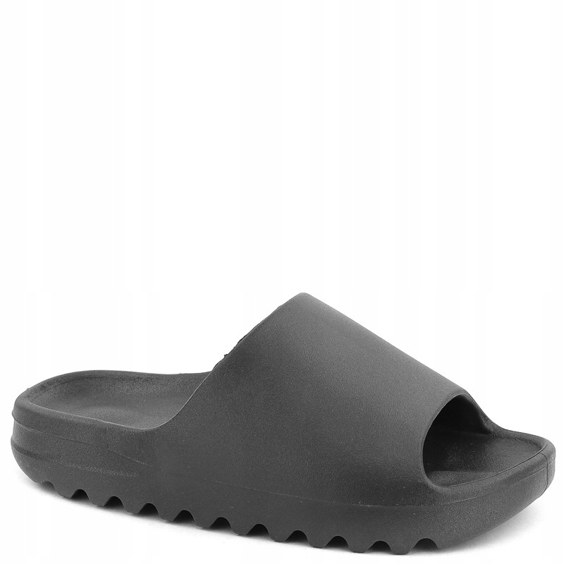 

Czarne klapki damskie platforma gumowe CK209 r.37