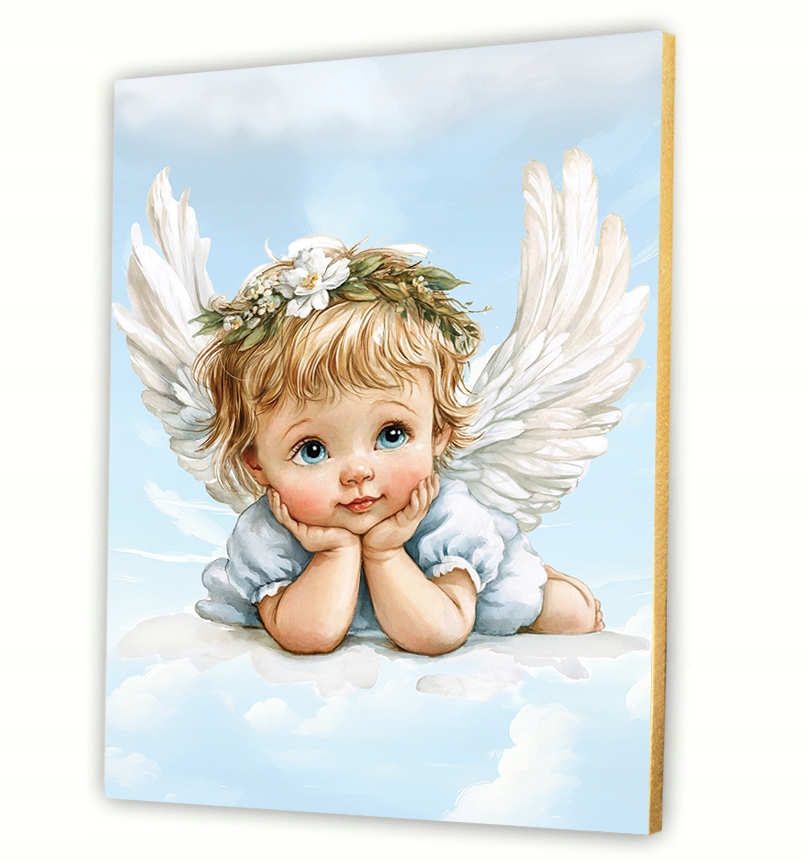 Anděl Anděl strážný na plátně pro děti 30x40 cm do dětského pokoje #914