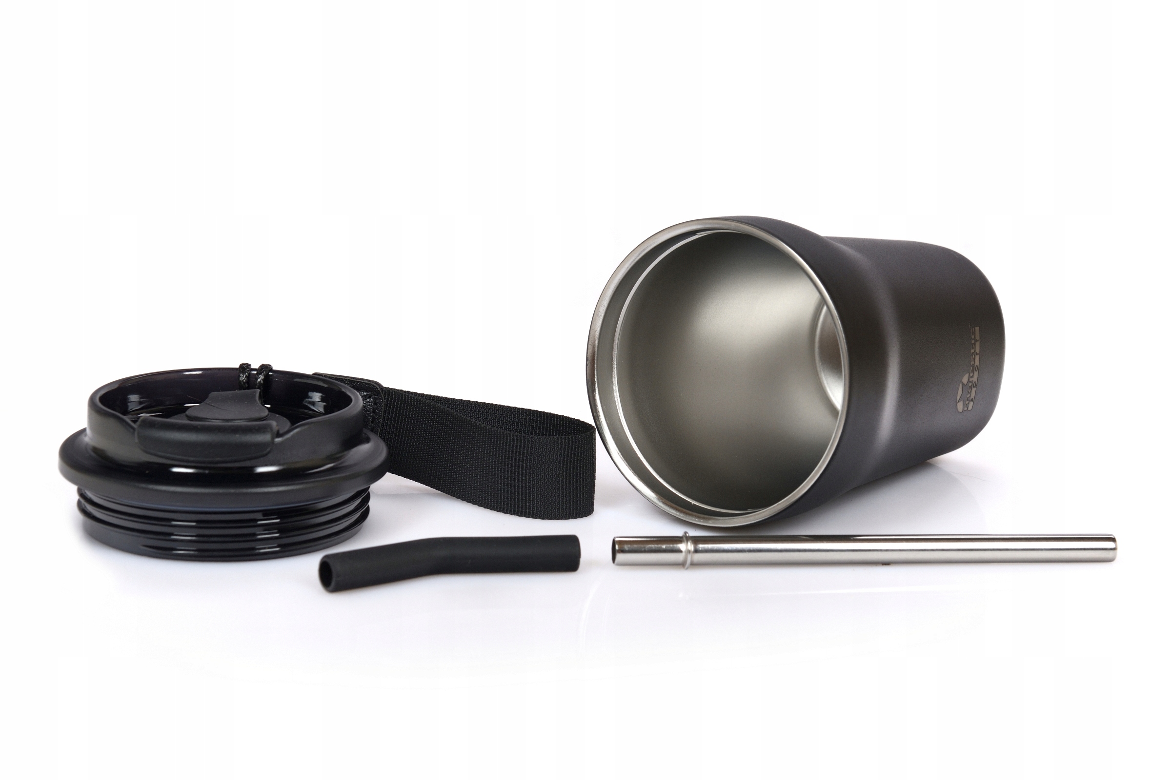 Kubek termiczny termos ze słomką ustnikiem Majestic Sport 420 ml Model Hoody