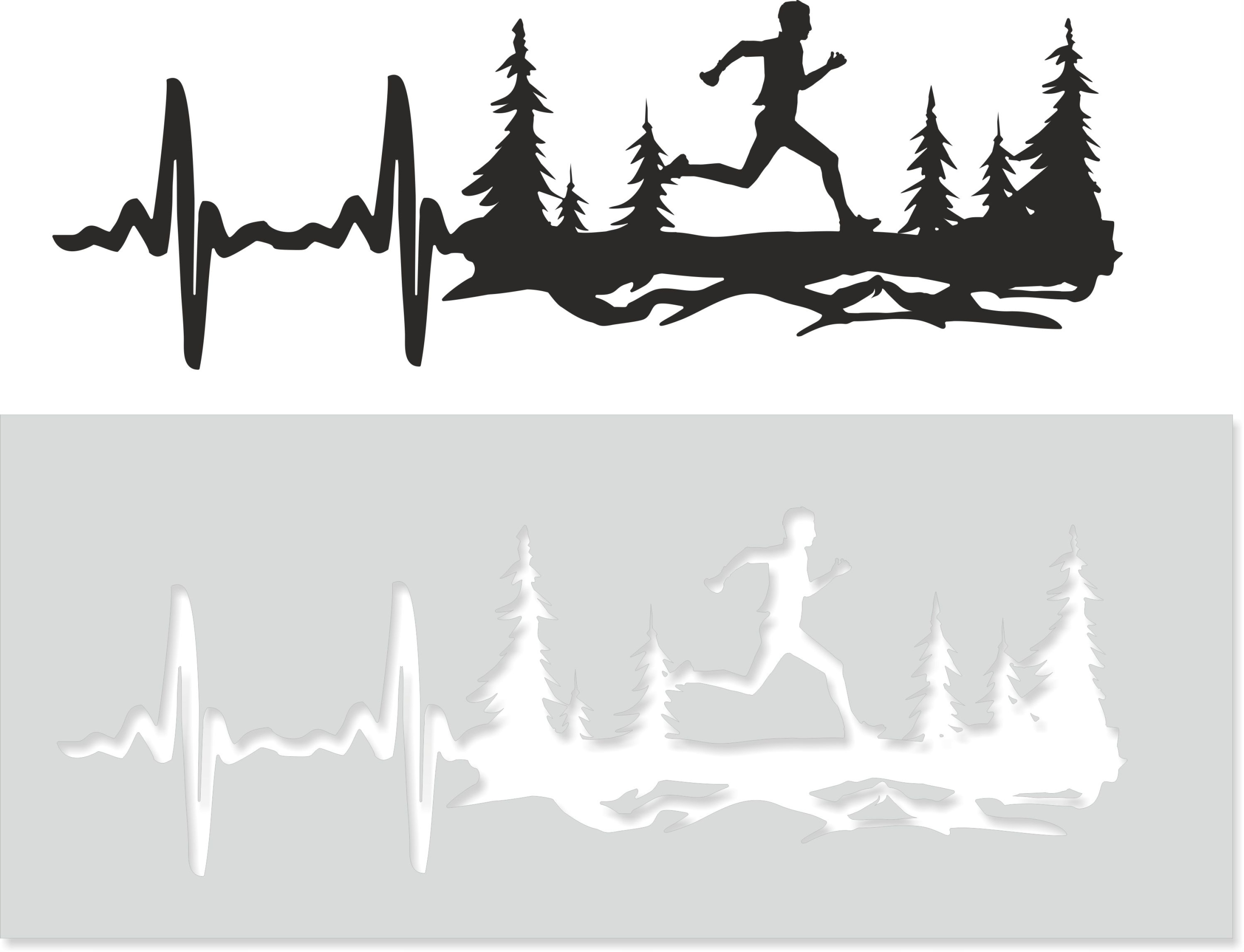 Malířská šablona dekorace Běžecká linie 210 cm
