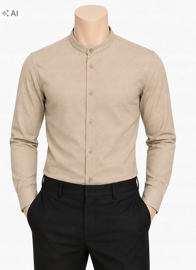 Pánská košile Viadi Polo Capucino SlimFit Dlouhý rukáv Stojáček vel. XXL Oxford