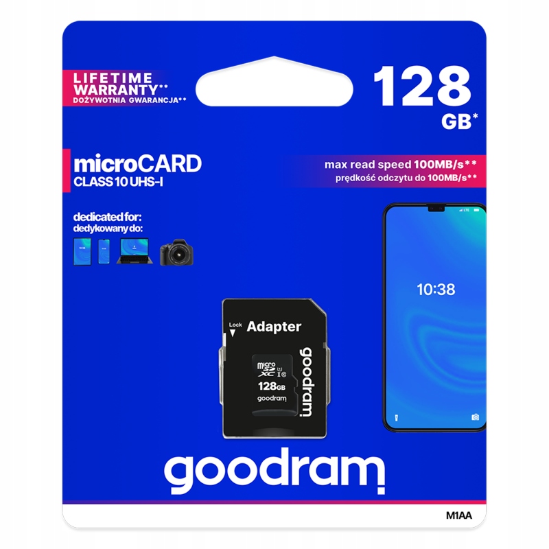 Pamäťová karta microSD 128GB UHS-I Goodram s adaptérom