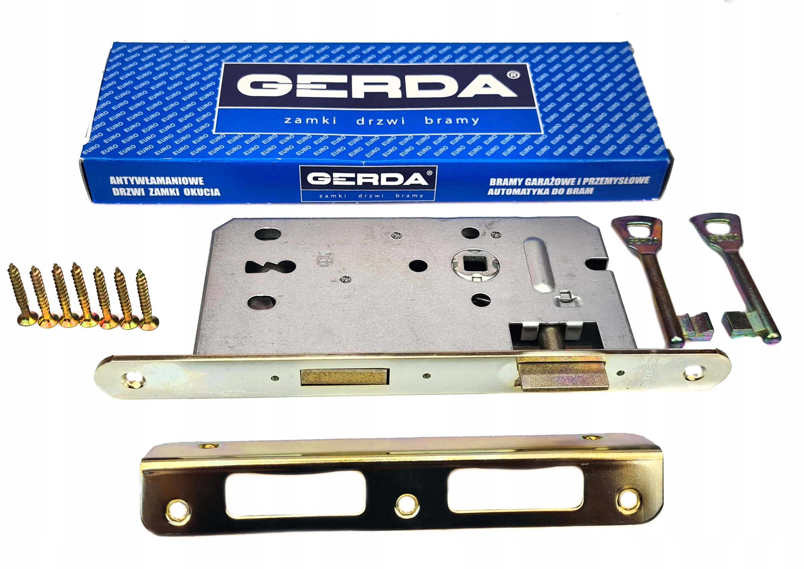 

Zamek Drzwiowy Wpuszczany Gerda ZW100 72/60 Klucz