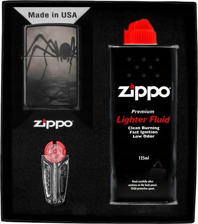Sada Zippo Zapalovač Spider Design Dárkový No1