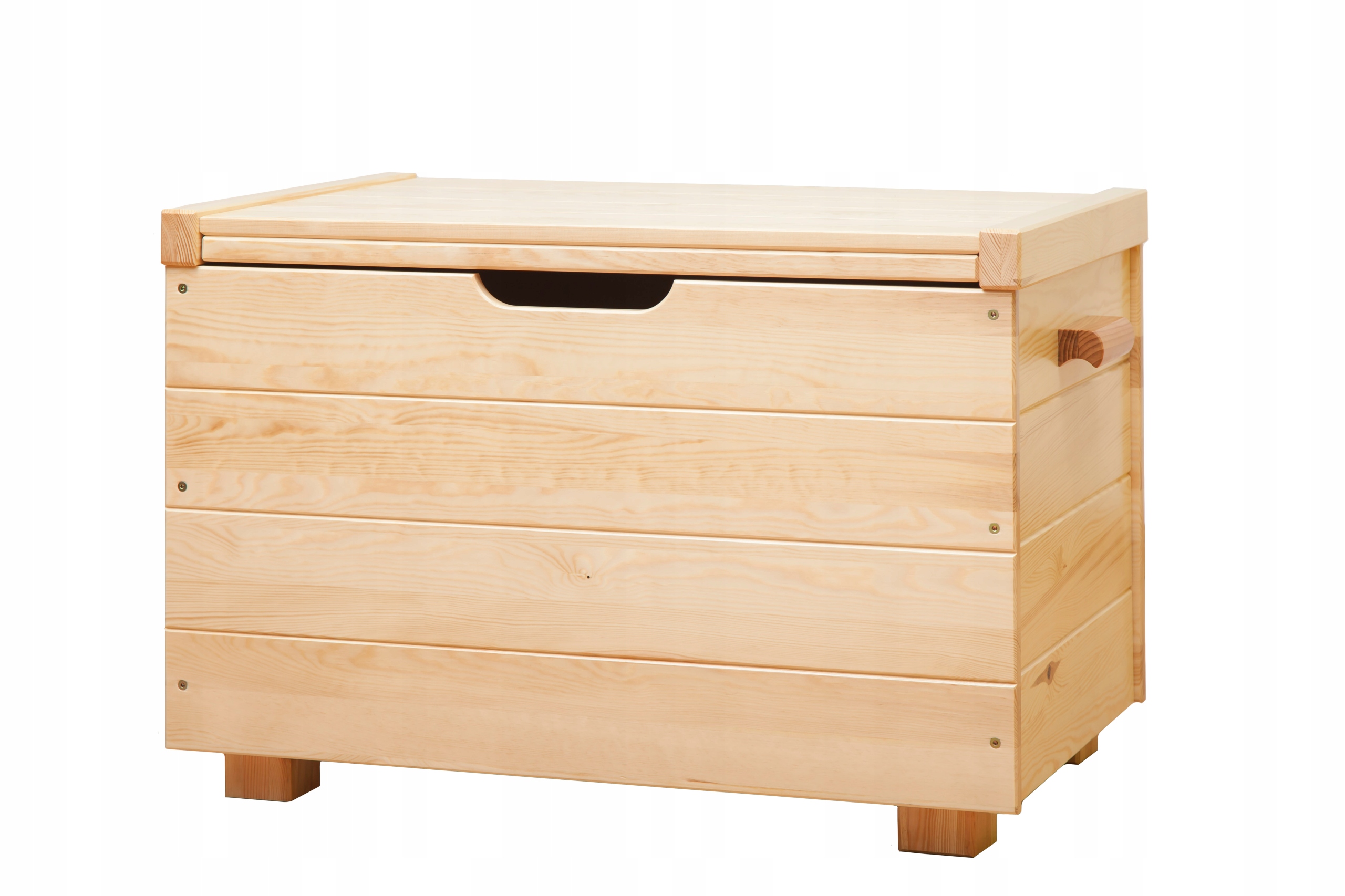 

sosnowy Kufer na zabawki lite drewno siłowniki gaz