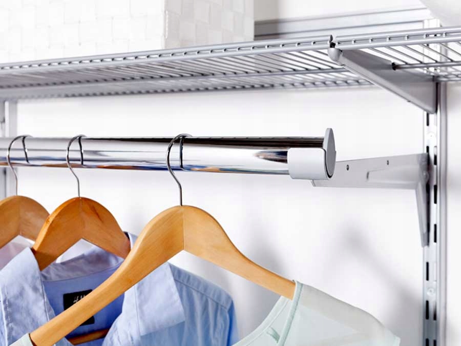 RURA DO SZAFY, DRĄŻEK UBRANIOWY OWALNY 60 cm Kolor chrom