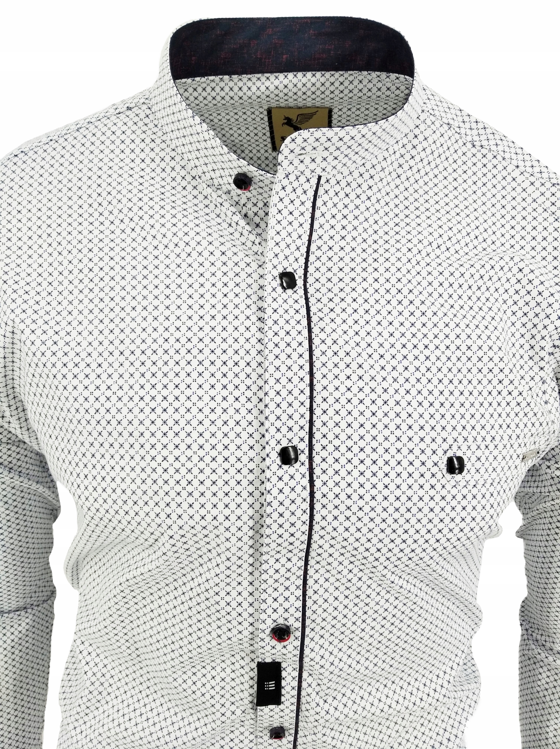 KOSZULA MĘSKA BIAŁA WE WZOREK [SDN 697] ROZMIAR: XL 43/44 Rozmiar XL