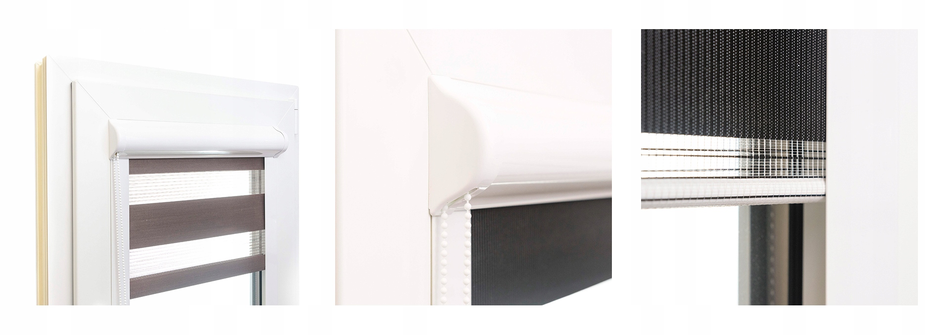 ROLETY DZIEŃ NOC Z PROWADNICĄ ROLETA WEWNĘTRZNE Kolor czarny