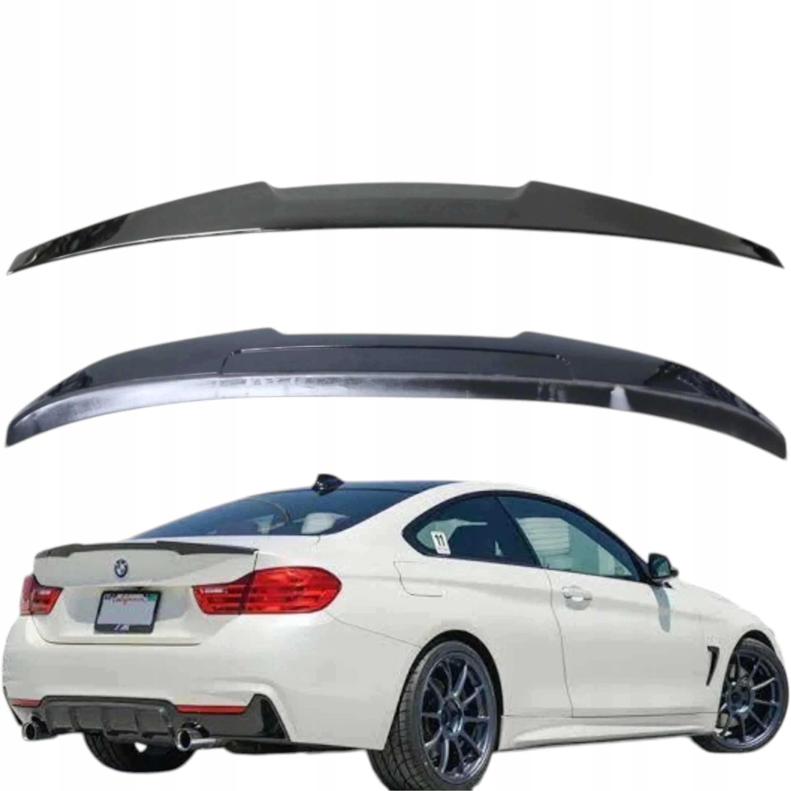 Bmw F32 F36 Spoiler Letka M4 Vzhled Černý Lesk Spoiler Klapky Nástavec