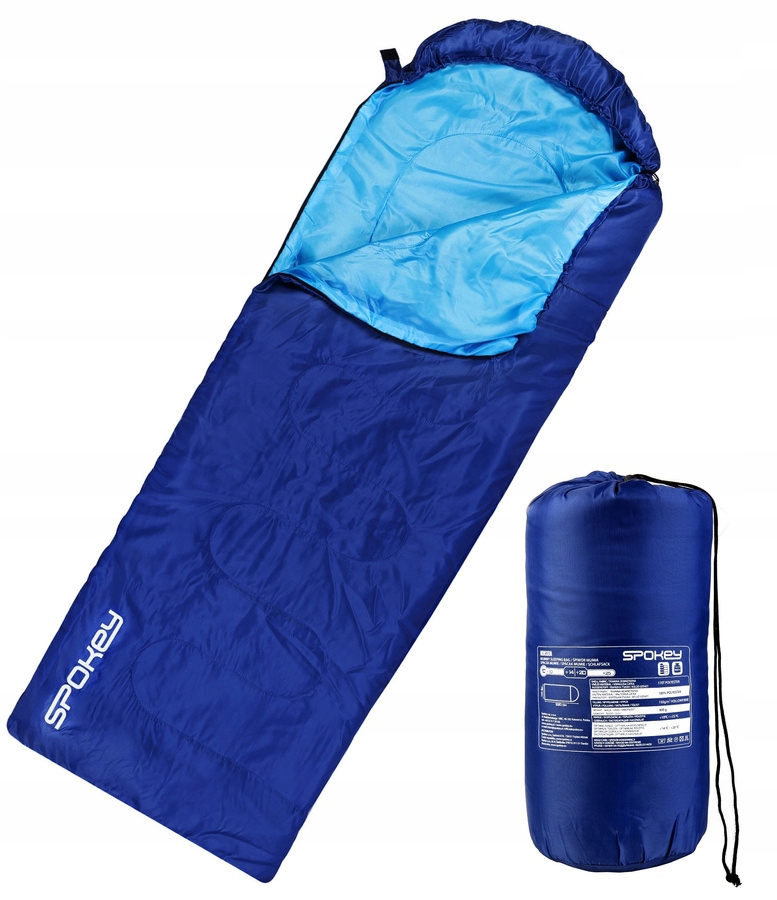 Śpiwór Turystyczny Z Kapturem Pod Namiot SPOKEY Rodzaj syntetyczne