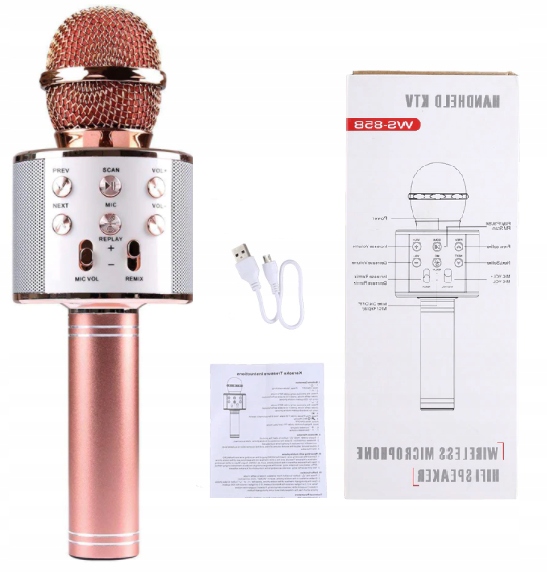 MIKROFON DLA DZIECI BEZPRZEWODOWY KARAOKE BLUETOOTH GŁOŚNIK NA PREZENT Rodzaj do karaoke