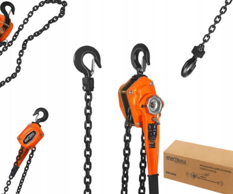 Wciągarka Wyciągarka Łańcuchowa Rukcug 3T Kifor Grzechotka 2 Haki 3M